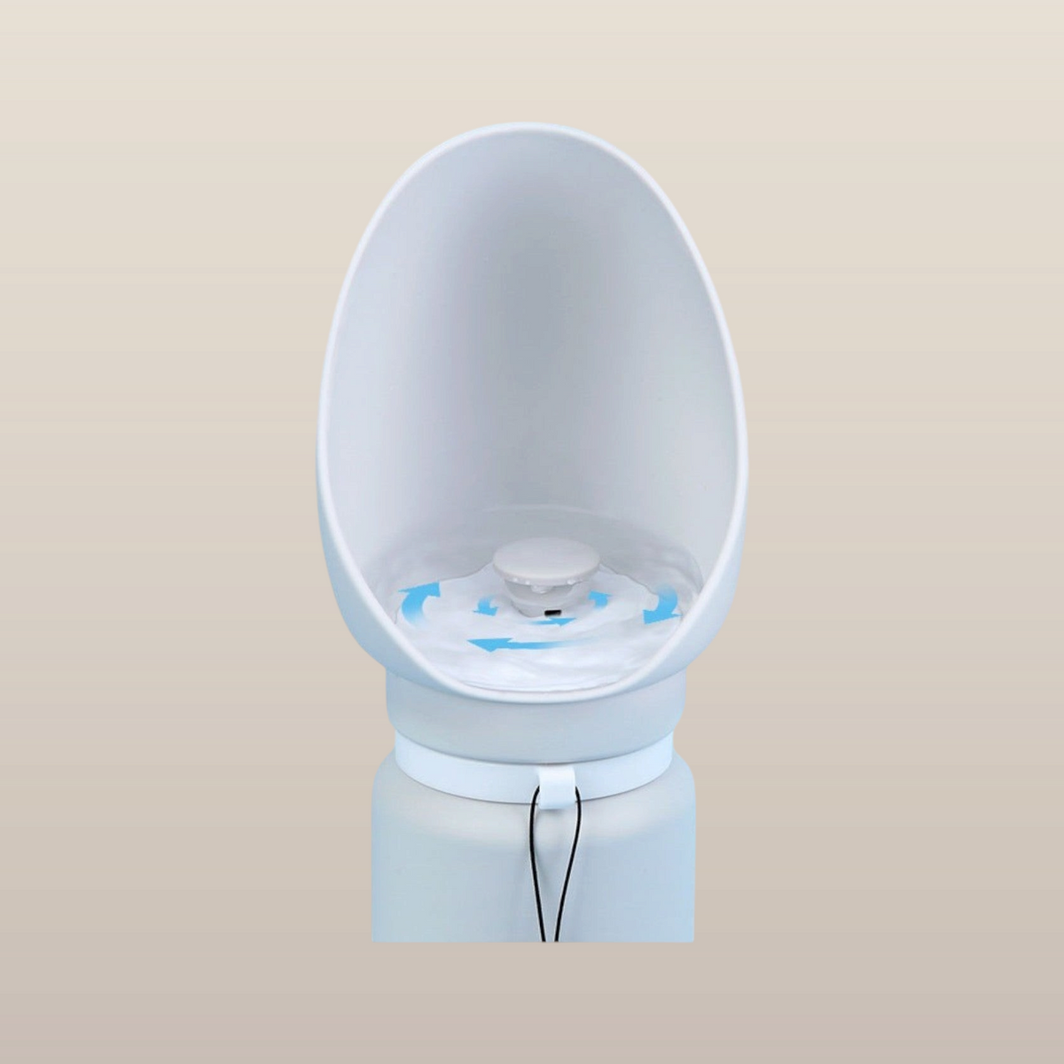 MoonRise portable silicone water bottle with a wide drinking bowl and leakproof design for travel and outdoor use.