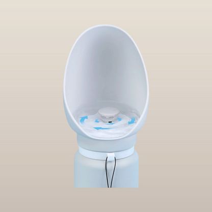 MoonRise portable silicone water bottle with a wide drinking bowl and leakproof design for travel and outdoor use.